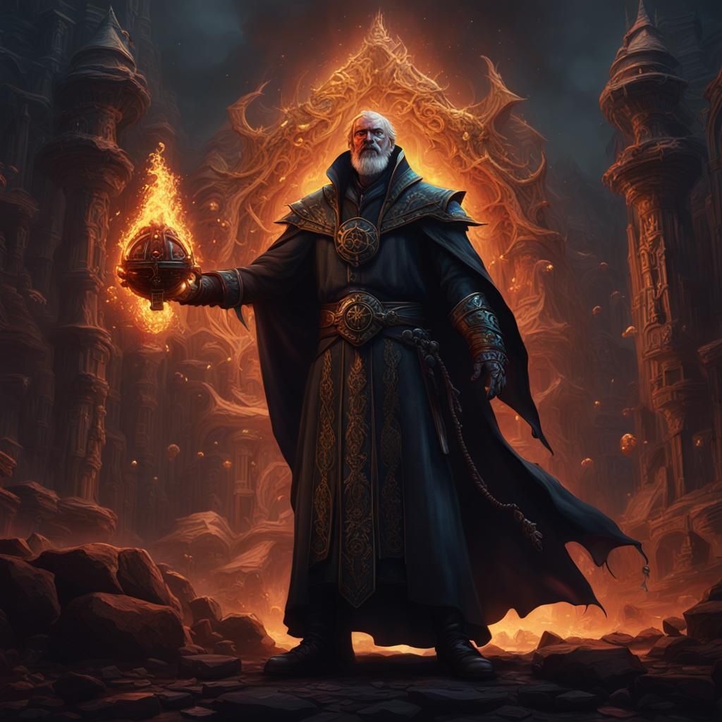 Fanatic Preacher of Dark Deity Pyronox: Detailed Matte Paint...