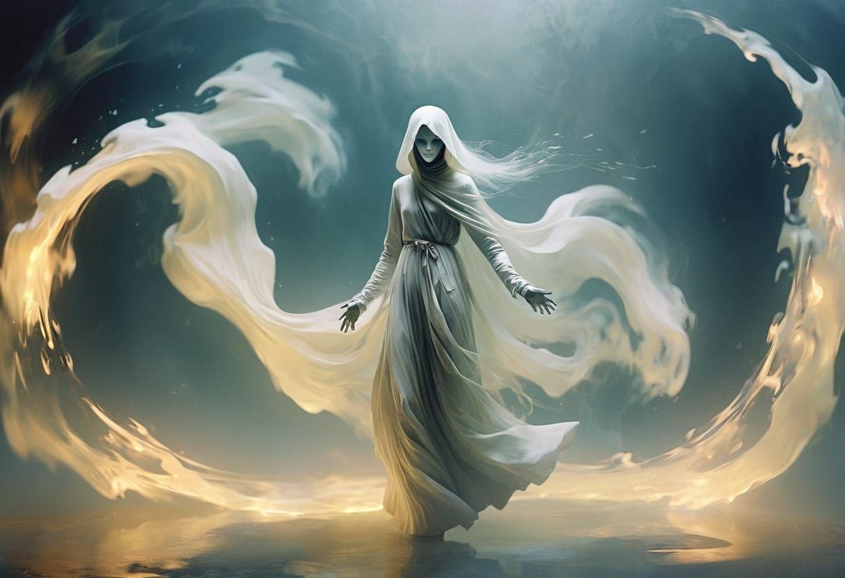 Ethereal Phantom Silhouette in Baroque Style