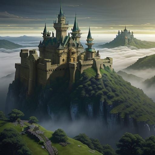Medieval Castle Embarks on Epic Journey Through Lush Landsca...