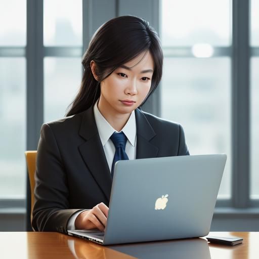 Person in Suit Working in Modern Office Photo