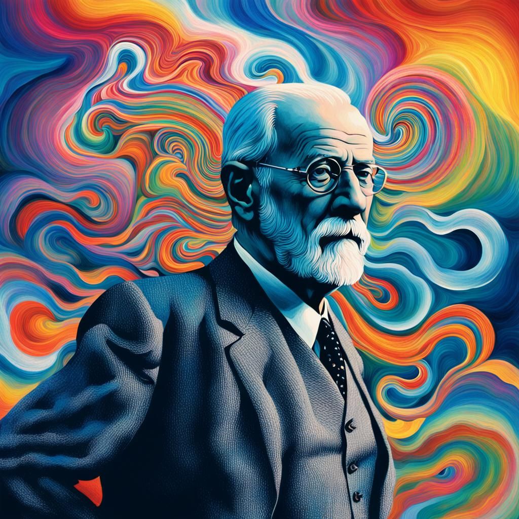 Woman's Psyche Unveiled Before Freud in Dreamscape