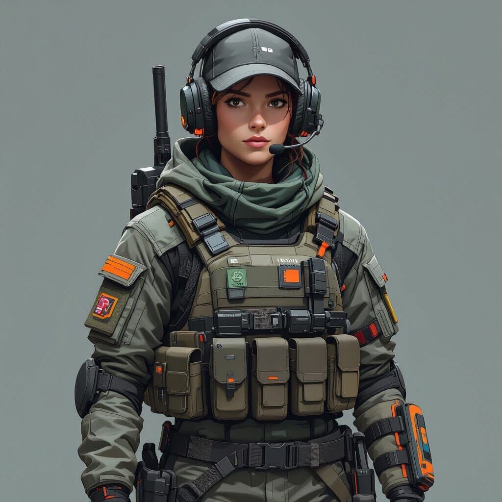 Scout Character Avatar with Gaming Aesthetics as Concept Art
