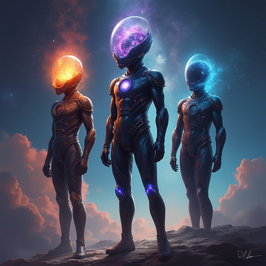 Astralnauts: Cosmic Explorers in Ethereal Style