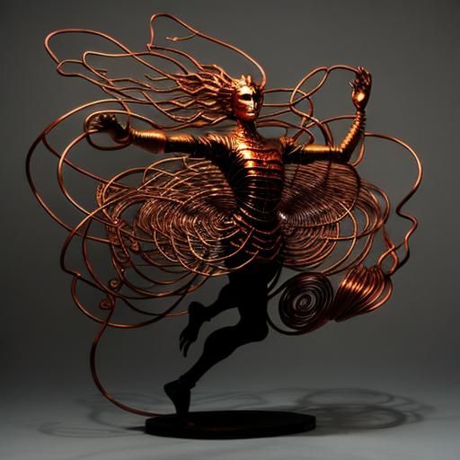 Copper Wire Butoh Dancer of Fantastical Mythology