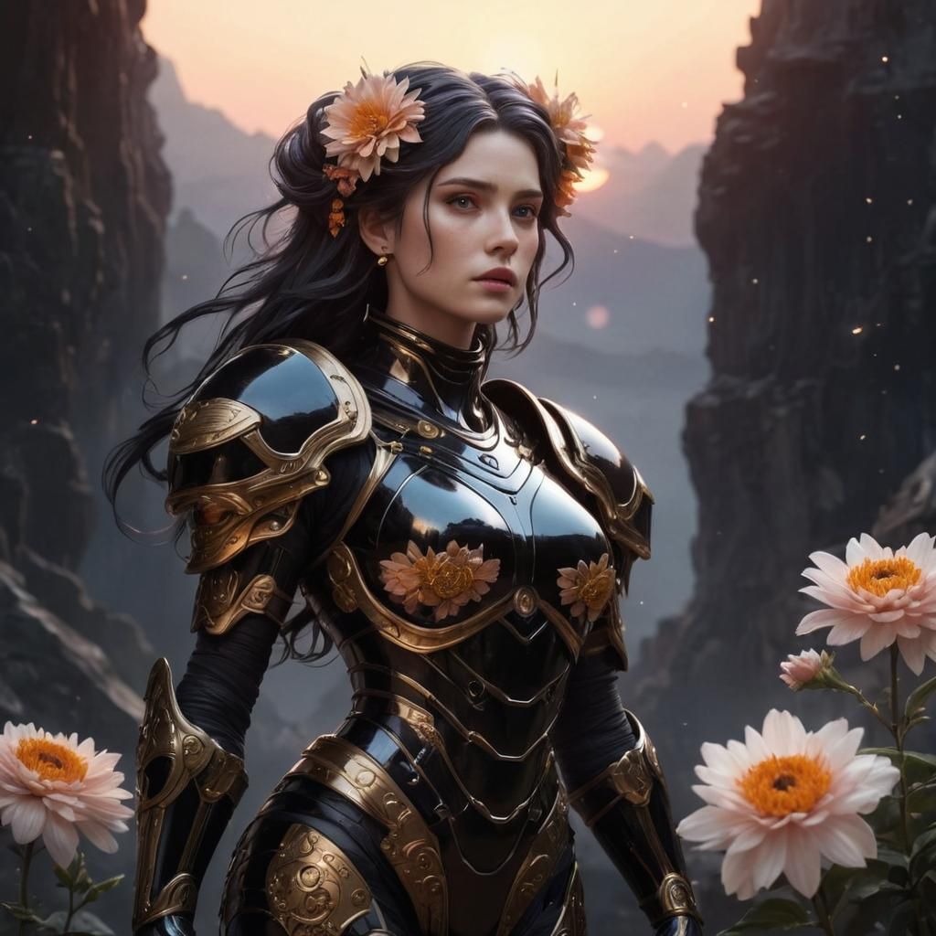 Persephone in Futuristic Space Armor