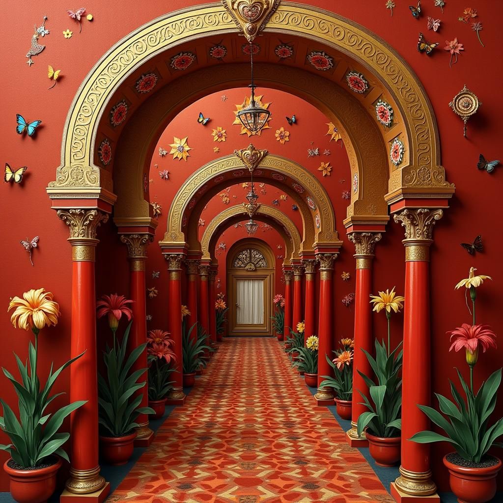Eclectic Floral Architecture in Art Nouveau Style