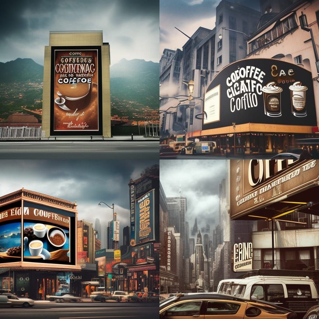 Epic Coffee Billboard: Digital Matte Painting