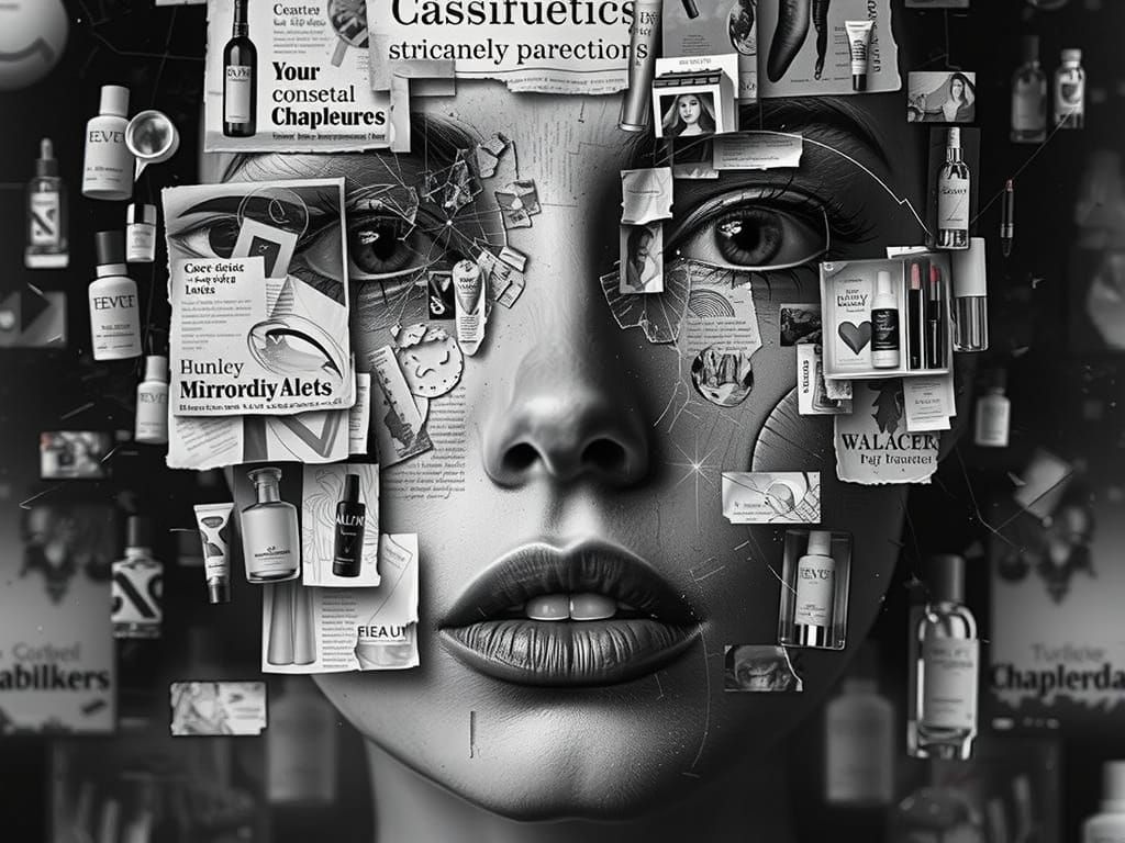 Surreal Portrait of a Woman, Fragmented through Lenses, in M...