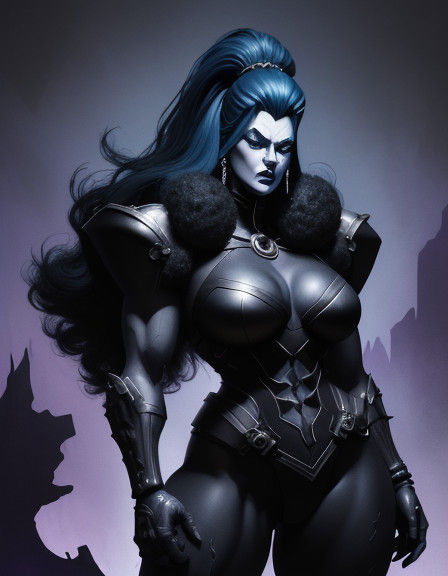 Medium shot. Marge Simpson.Exceptional hair and impressive m...