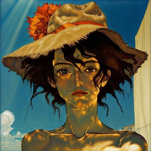 Woman in Schiele Style