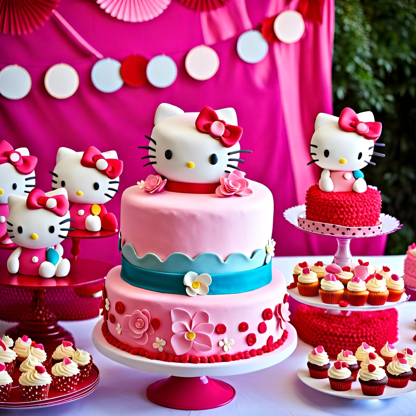Hello Kitty Cake for Toddler Birthday, Sanrio Style