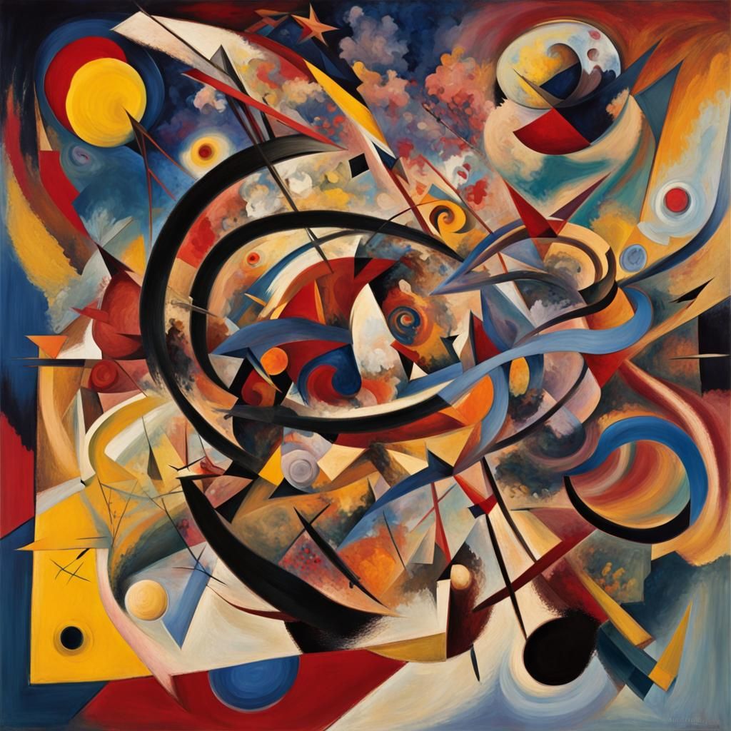 Abstract Expressionism: Person in Chaotic World