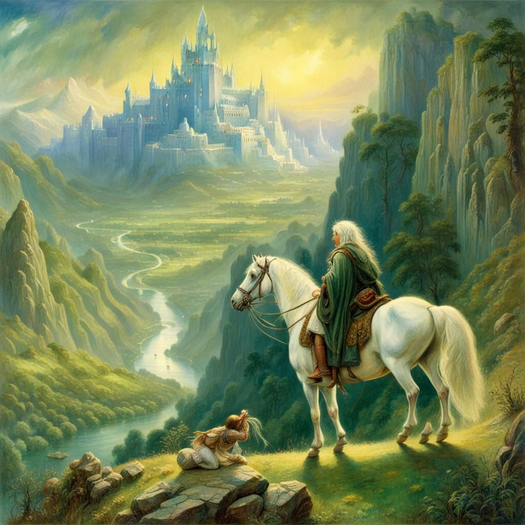 Minas Tirith Valley: Digital Matte Painting