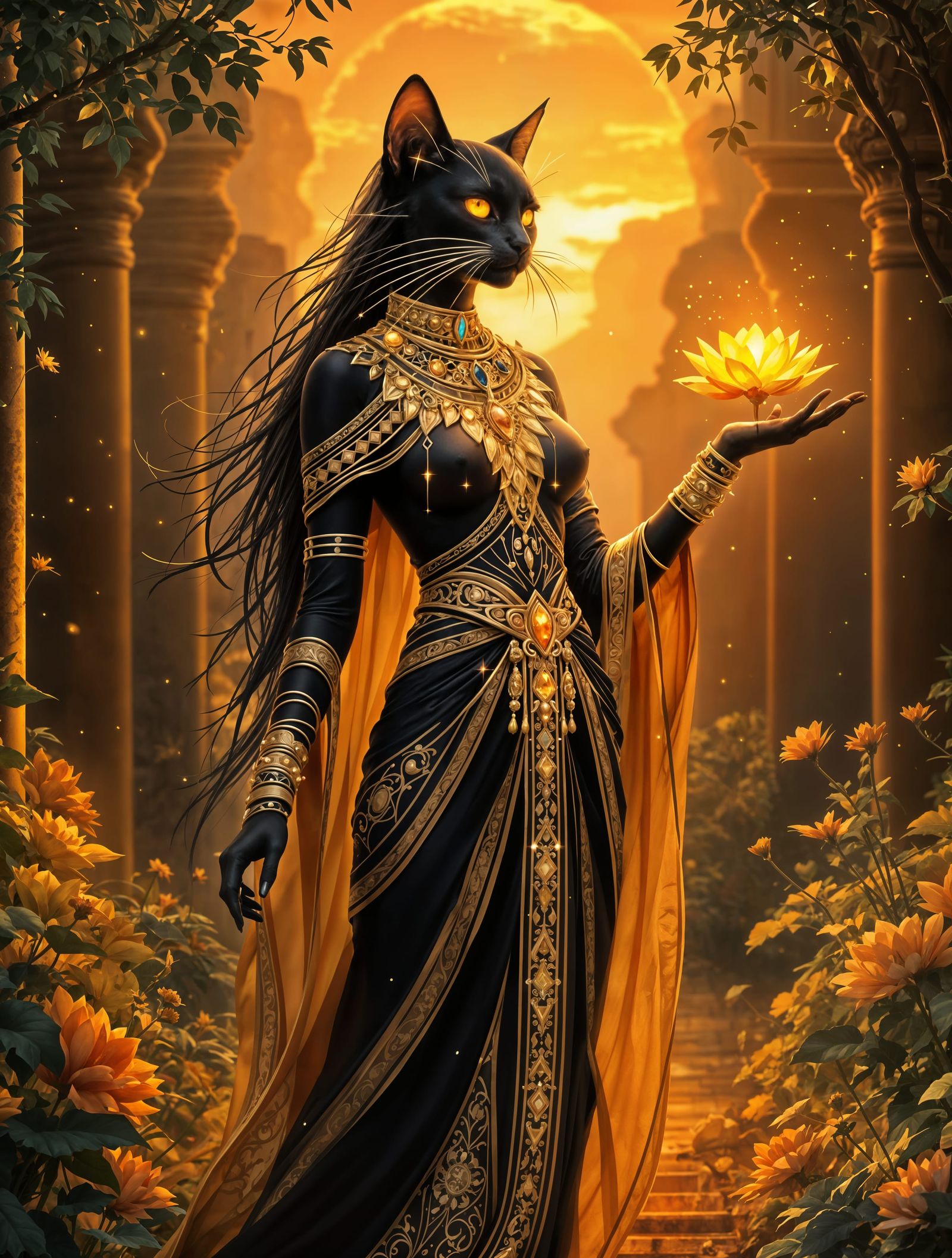 Feline Egyptian Goddess Bastet.