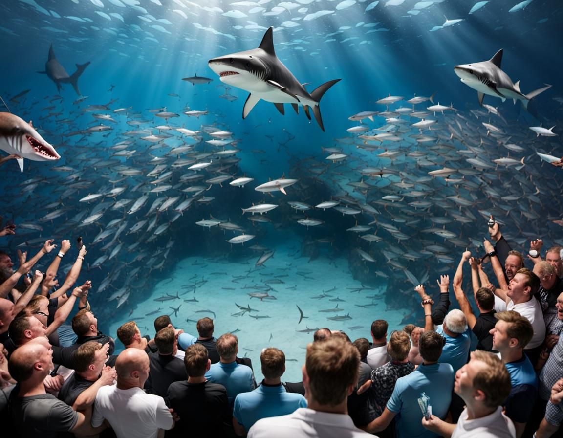 Underwater Darts Tournament Watched by Sea Life