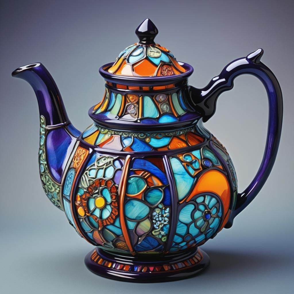 Stained Glass Teapot