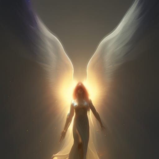 Luminous Angel: Dark Fantasy Concept Art