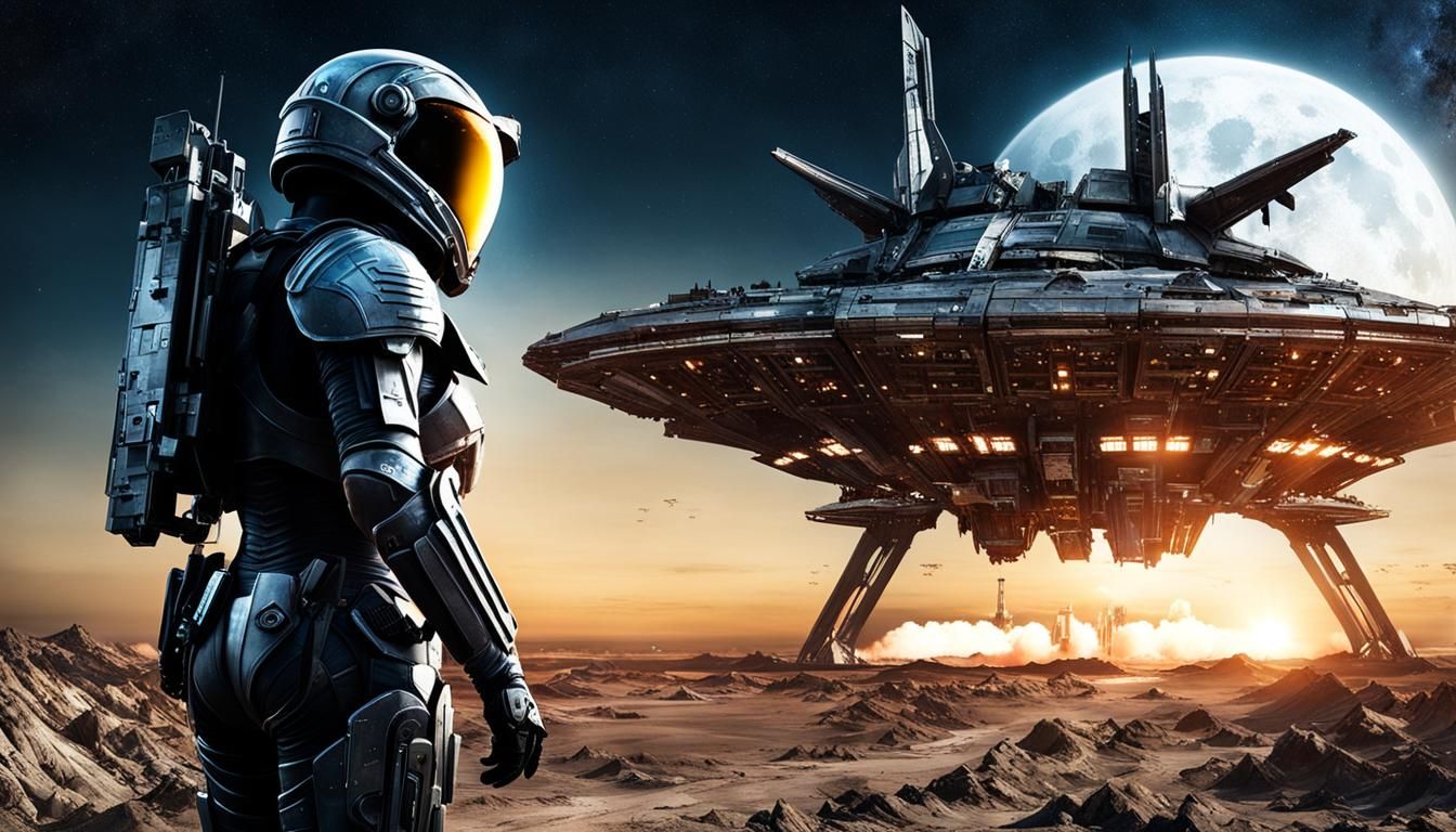 Sci-Fi Female Lord Oversees Shuttle Launch