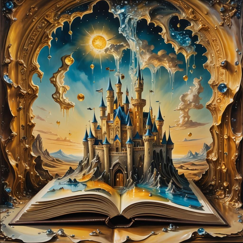 Mystical Castle Emerges from Surreal Book