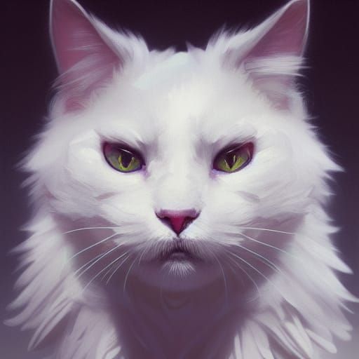 Hyperdetailed Portrait of a Fluffy Cat in 8k