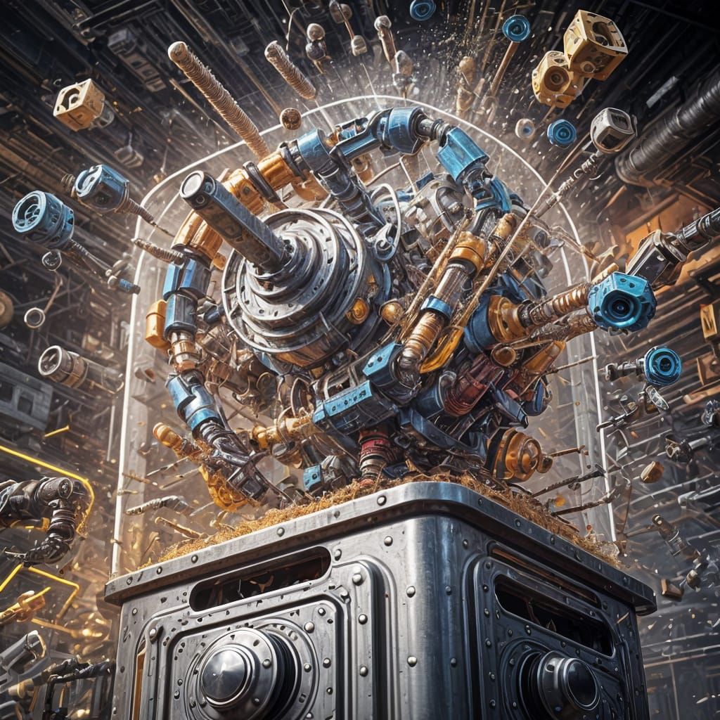 Toy Robot Destruction in a Food Processor