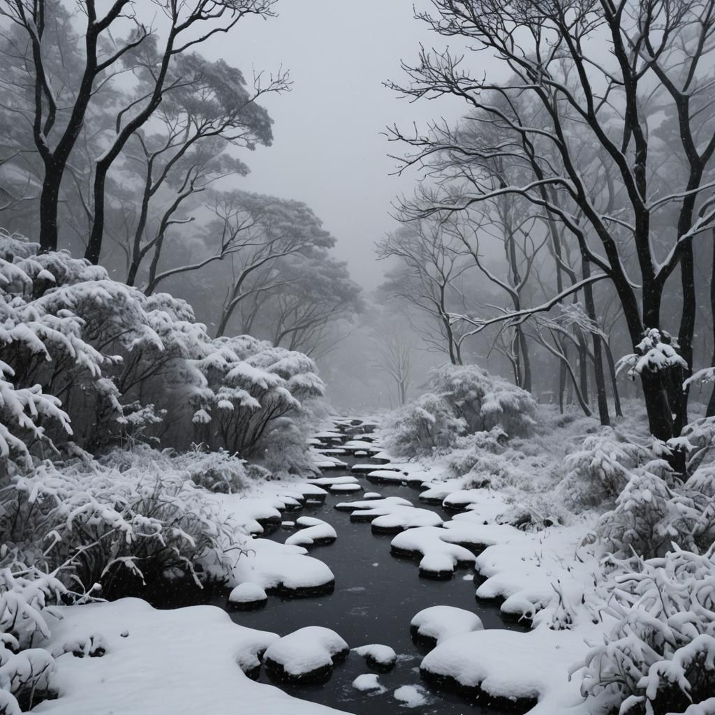 Snowy Underworld: A Stark Winter Contrast
