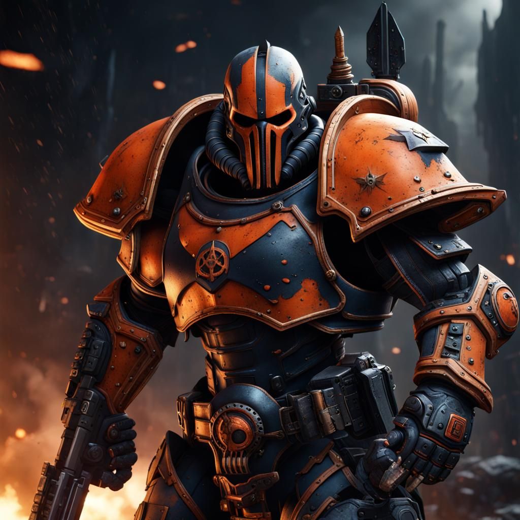 Deathstroke Chaos Marine: Detailed Fantasy Art