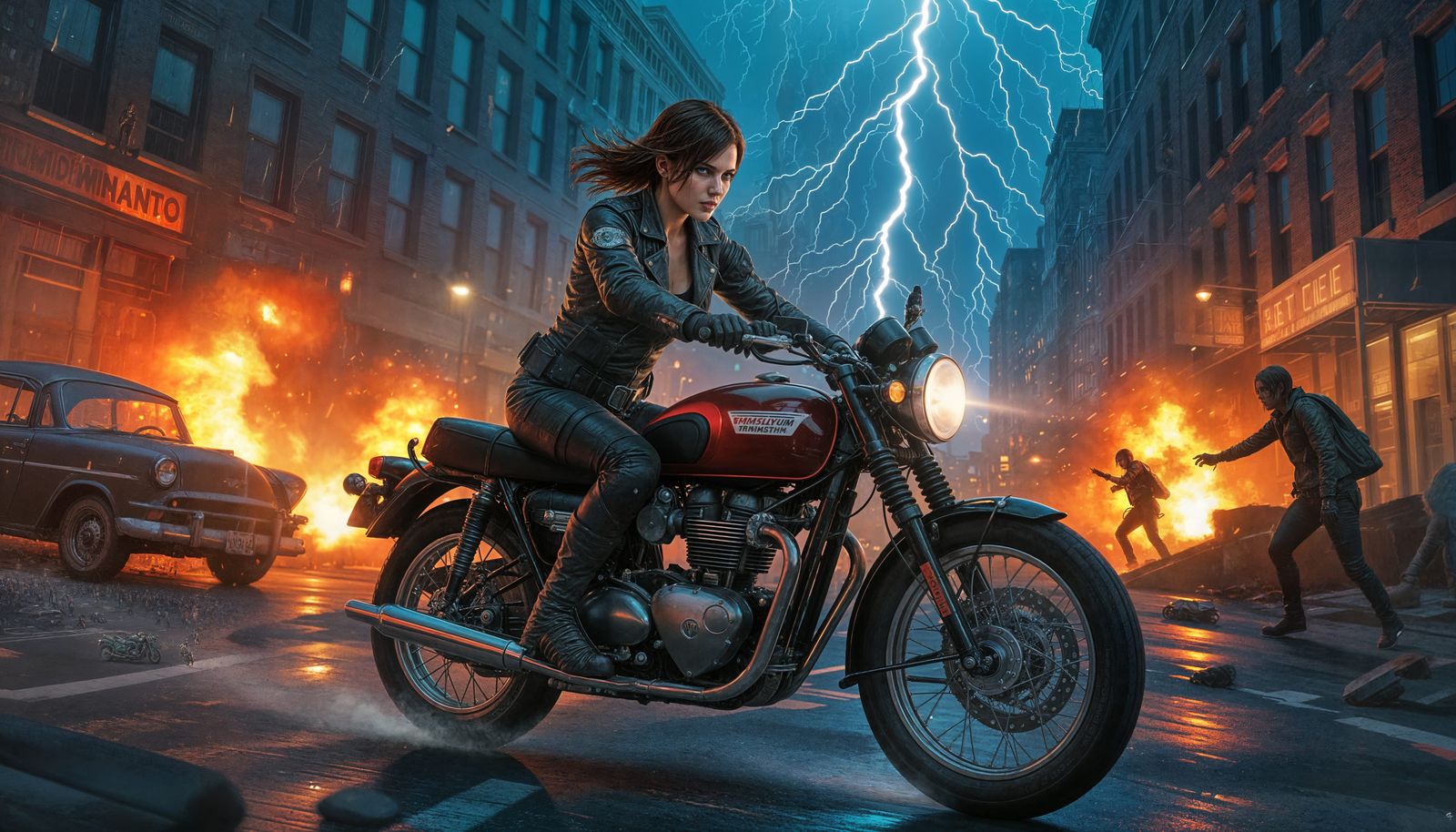 Jill Valentine Rides Through Zombie Apocalypse as Acrylic Ar...
