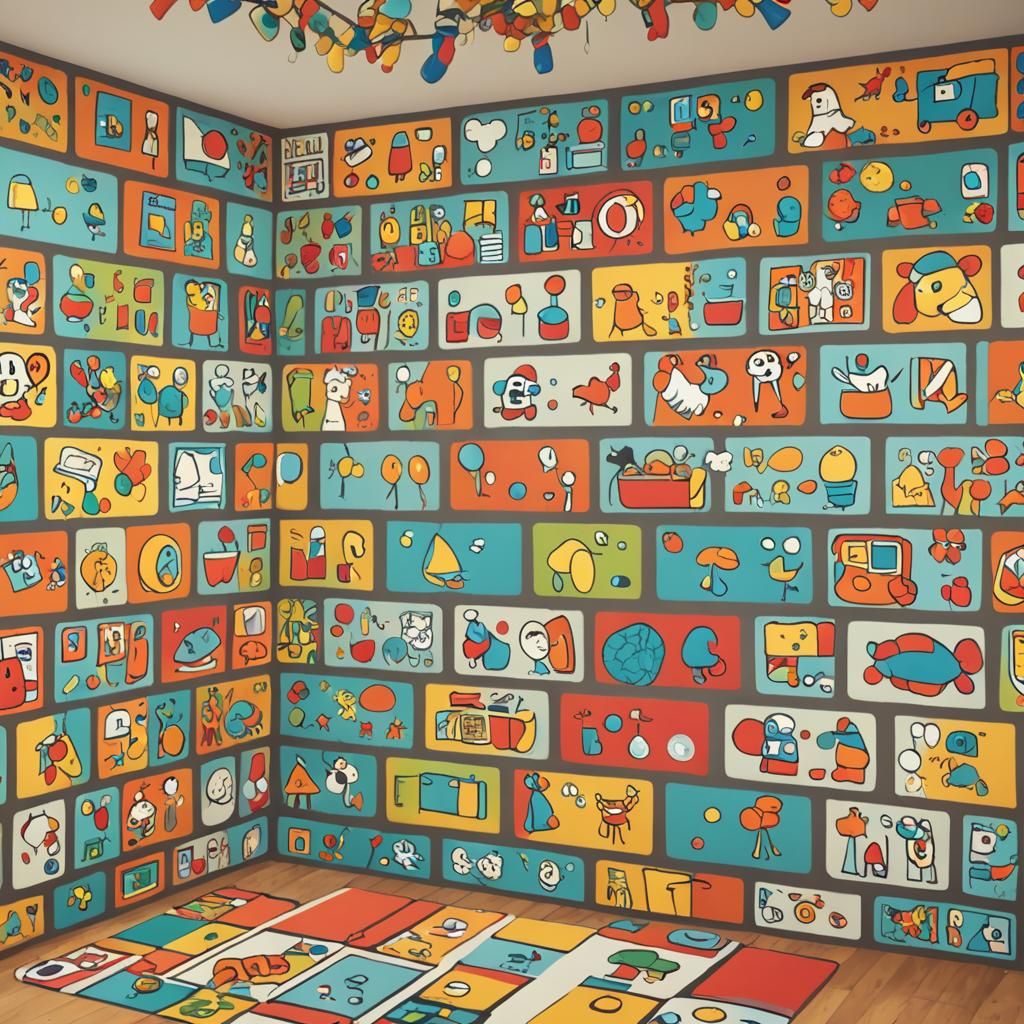 Cartoon Room Interior Generated by AI