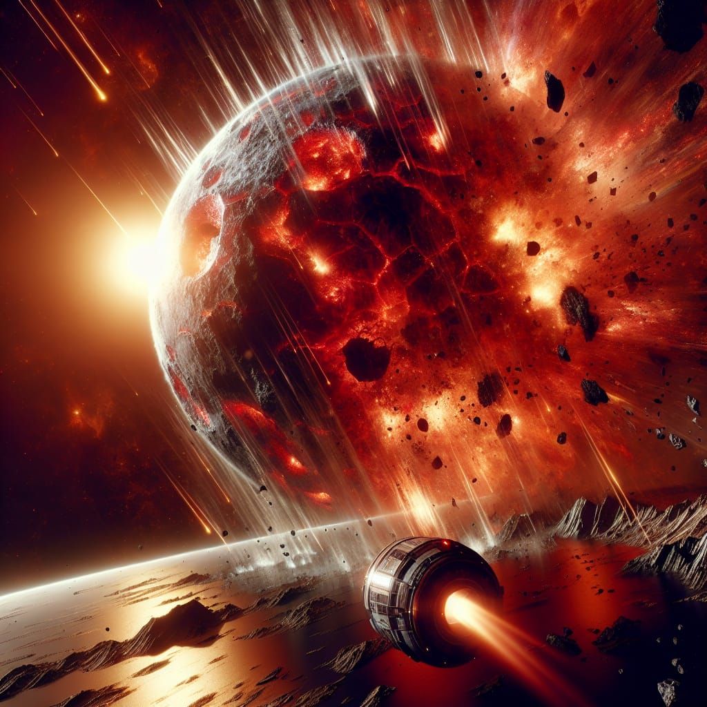 Planet Krypton Explodes in Fiery Cosmic Destruction