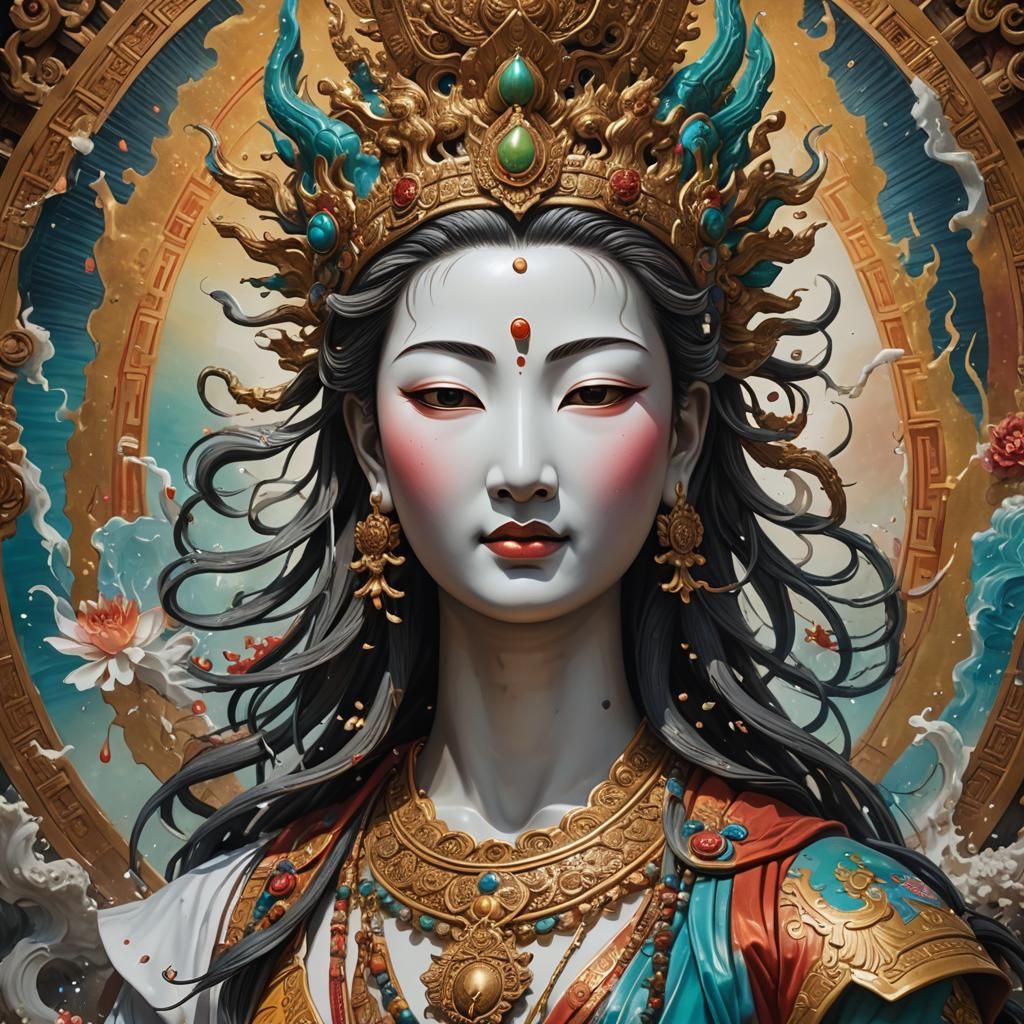 Avalokitesvara Bodhisattva: Hyperrealistic Concept Art