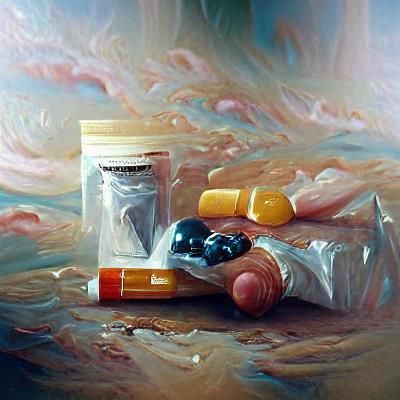Pharmaceutical Pills in Oil Painting Style