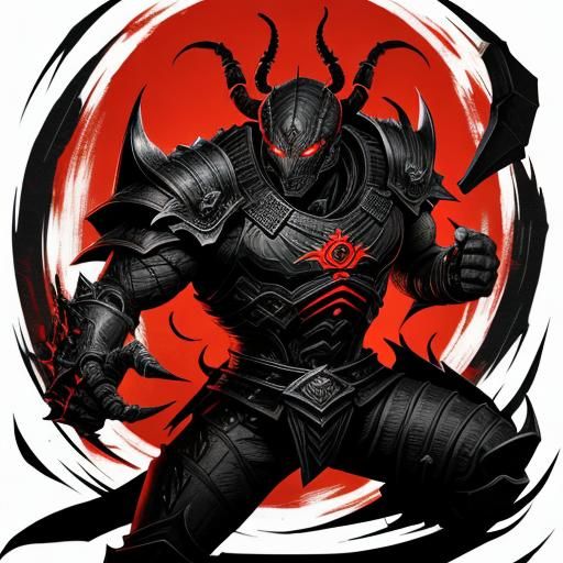 Menacing Scorpion Humanoid in Manga Style