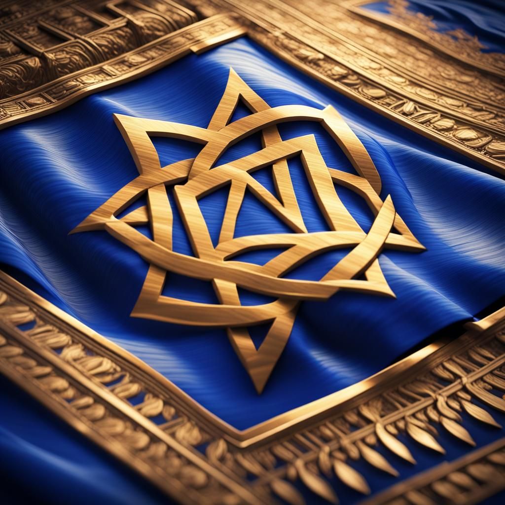 Israeli Flag as Detailed Matte Painting