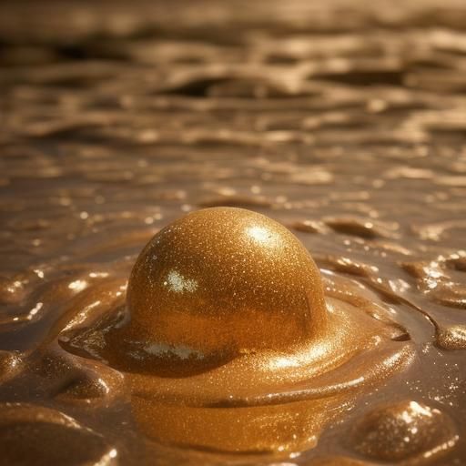 Photorealistic Man Sinking in Quicksand in Latex