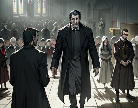 Preacher Faces Indifferent Congregation in Realistic Anime S...