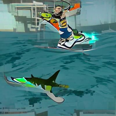 Mako Shark Water Skiing in Jet Set Style