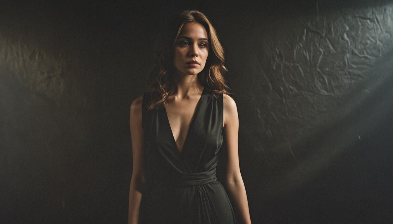 Romantic Portrait of a Woman in Shadows