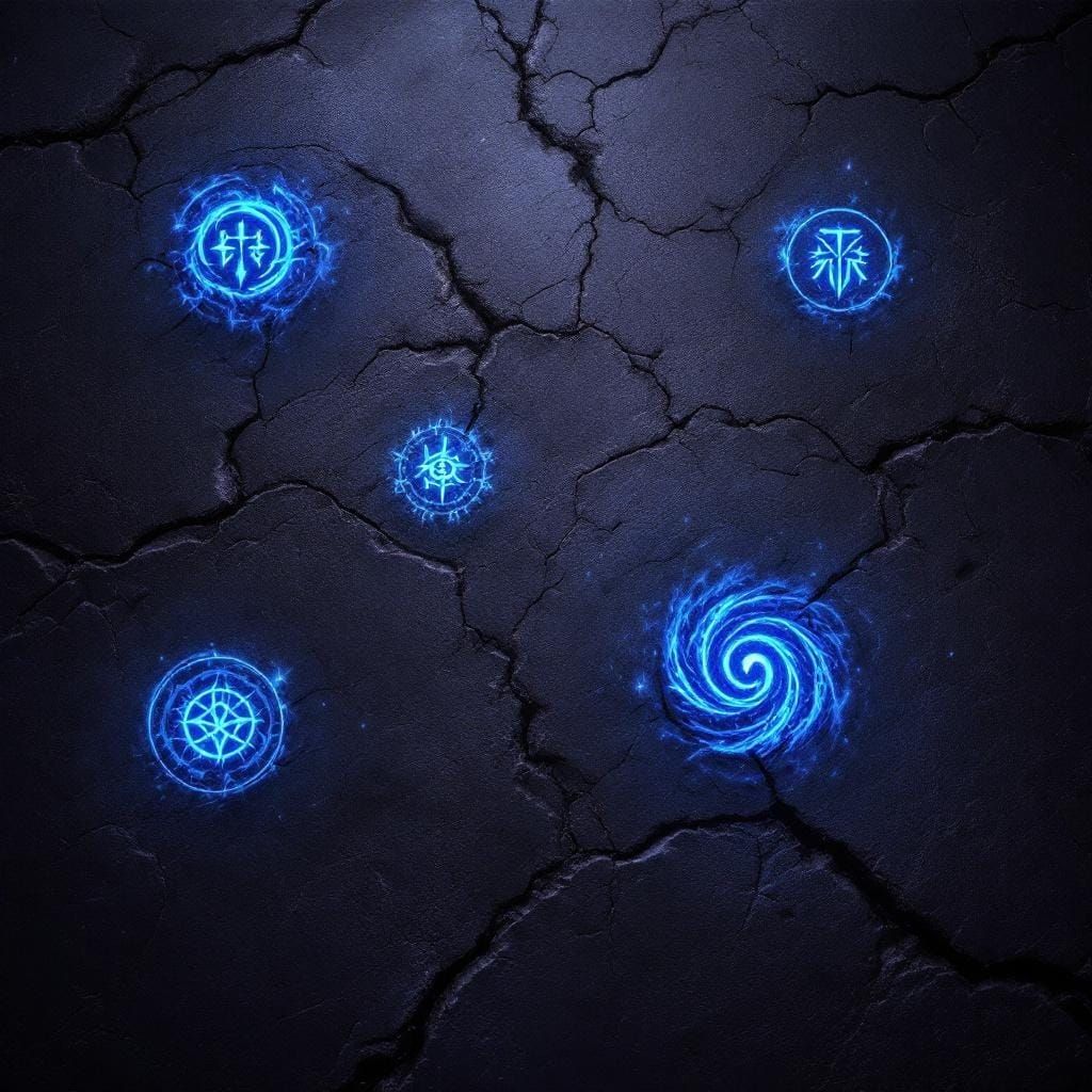 Arcane Runes Ouroboros in Dark Stone Texture