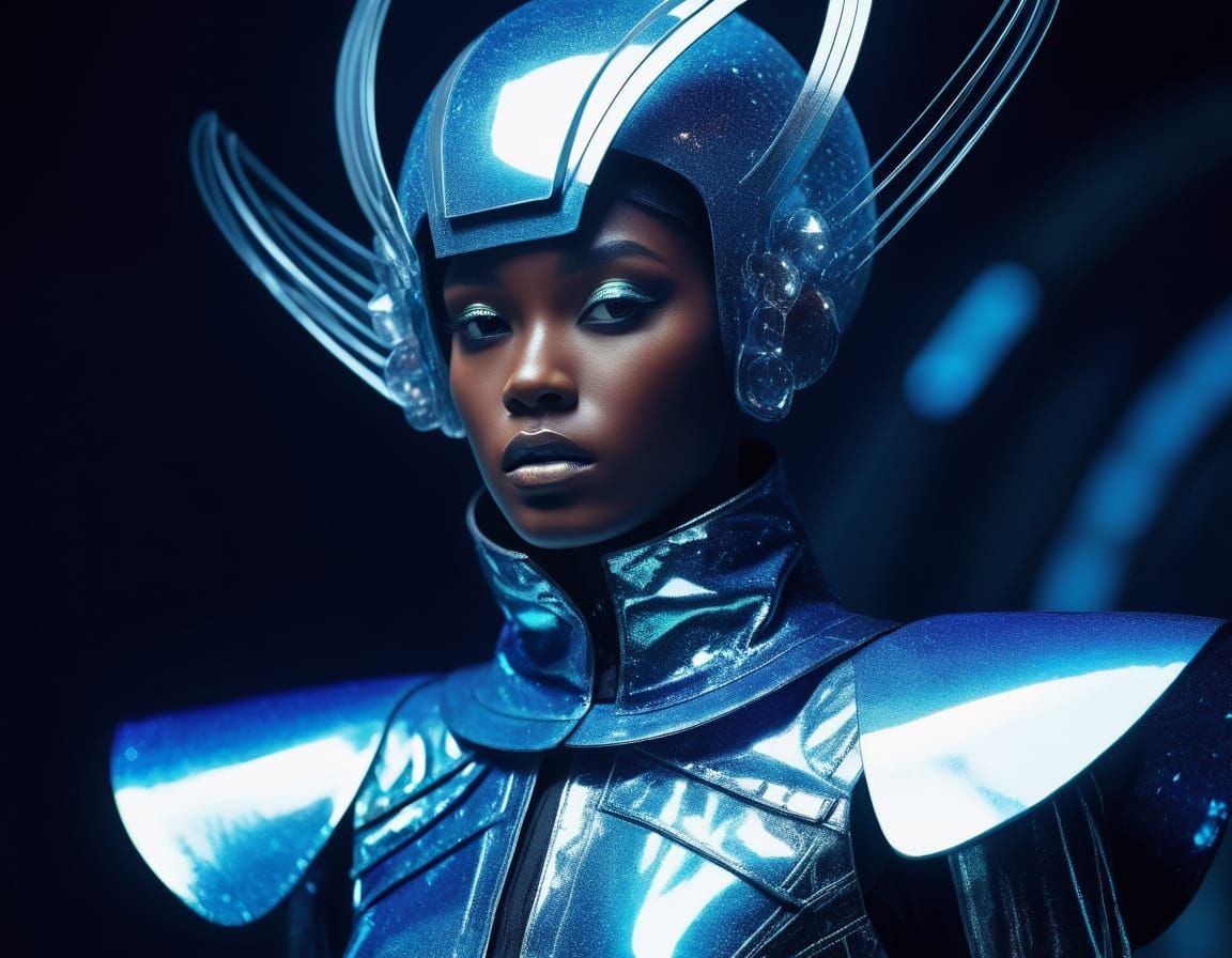 Futuristic Cosmic Couture: Avant-Garde Fashion Illustration