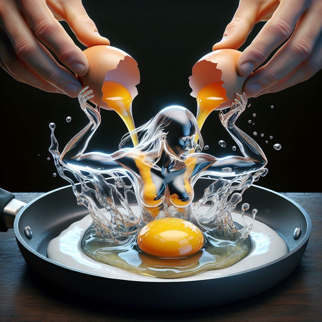 Surreal Egg Creation: Hyperrealistic 8k Painting