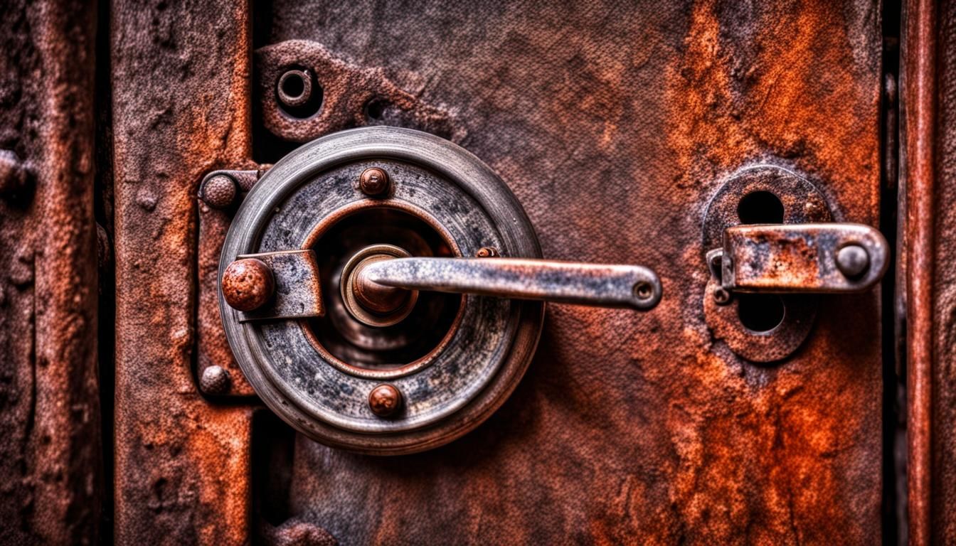 Hyperrealistic Glass Latch with Cinematic Detail