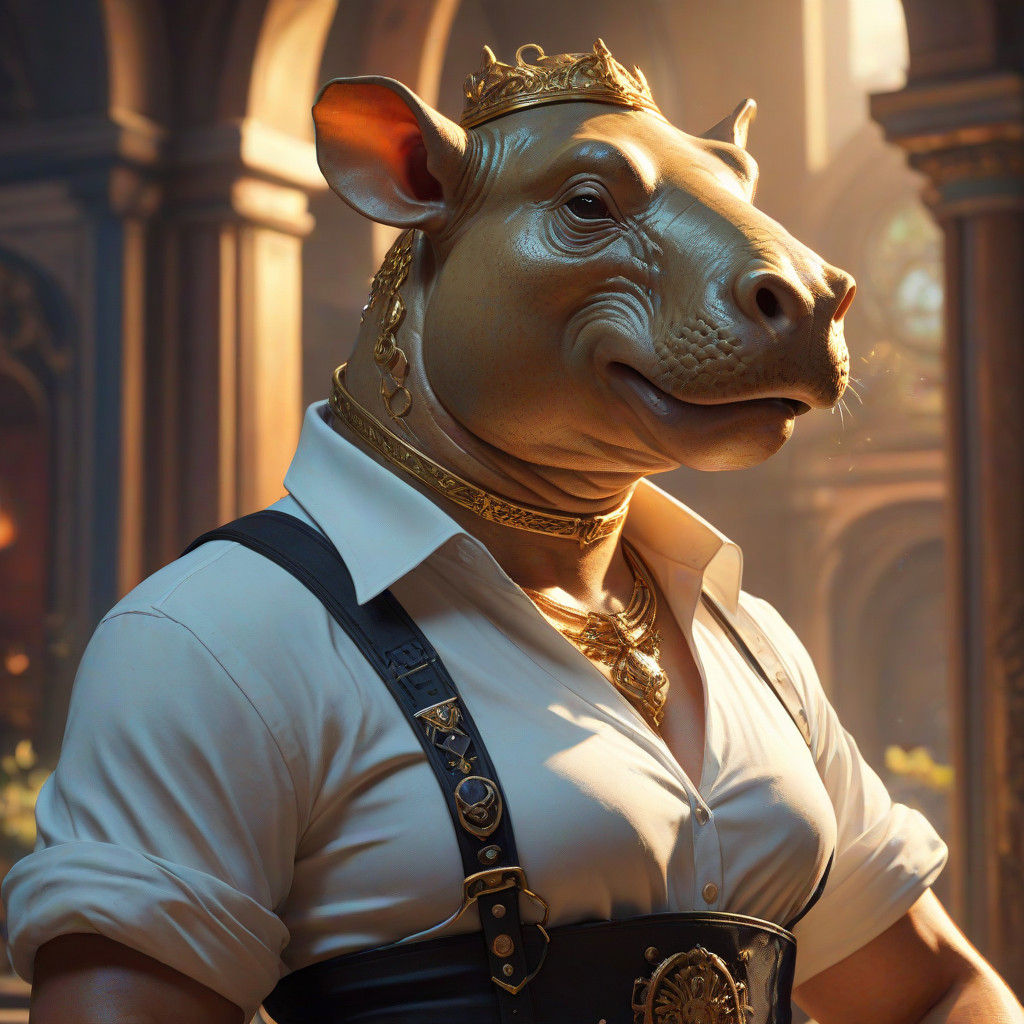 Vibrant Female Warrior Portrait in Triadic Color Scheme