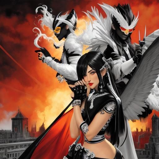 Abstract Black and White AI Art