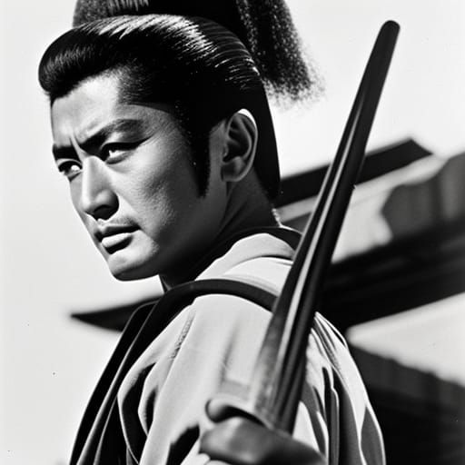 A scene from a Samurai movie by Akira Kurosawa