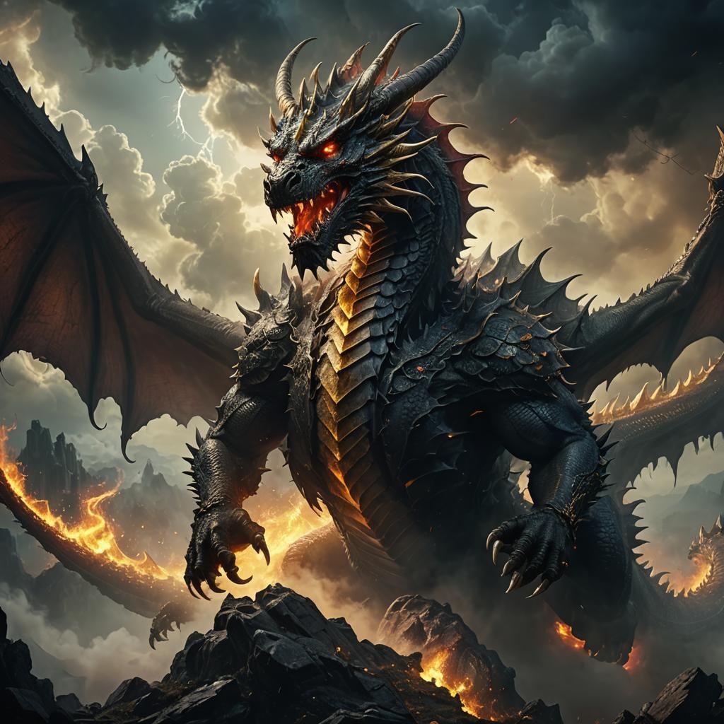 Pestilence Dragon in Dark Fantasy Art