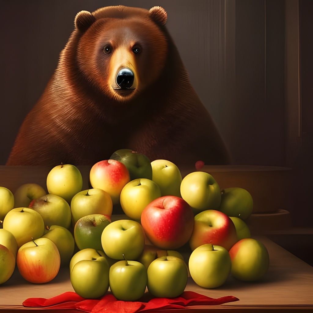 Bear Juggling Apples, Renaissance Masterpiece