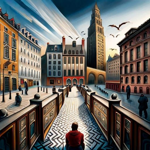 Escher-esque Optical Illusions and Ambigrams in Hyperrealism