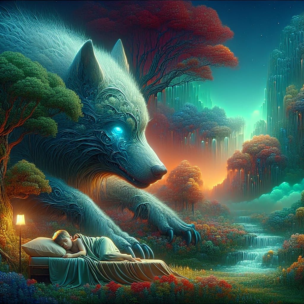 He lulls me to sleep and kisses my eyes, don’t tell anyone that the big bad wolf is a puppy in disguise