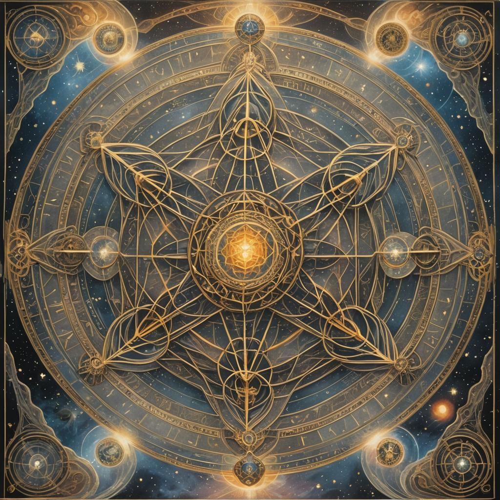 Symbolic Art: Metatron's Cube and Cosmic Harmony